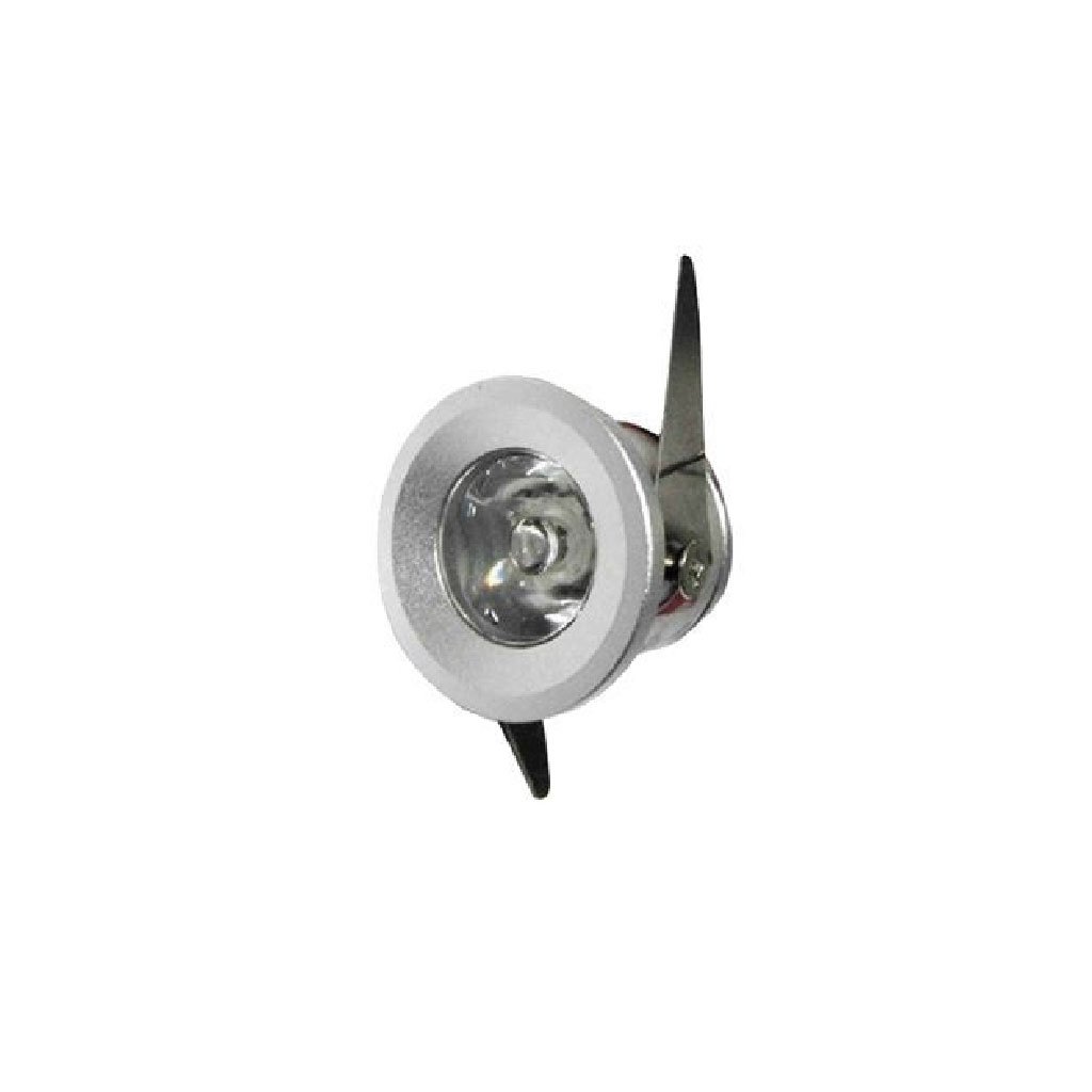 EMBUTIDO BISEL ALUMINIO 1W LUZ CÁLIDA FIJA