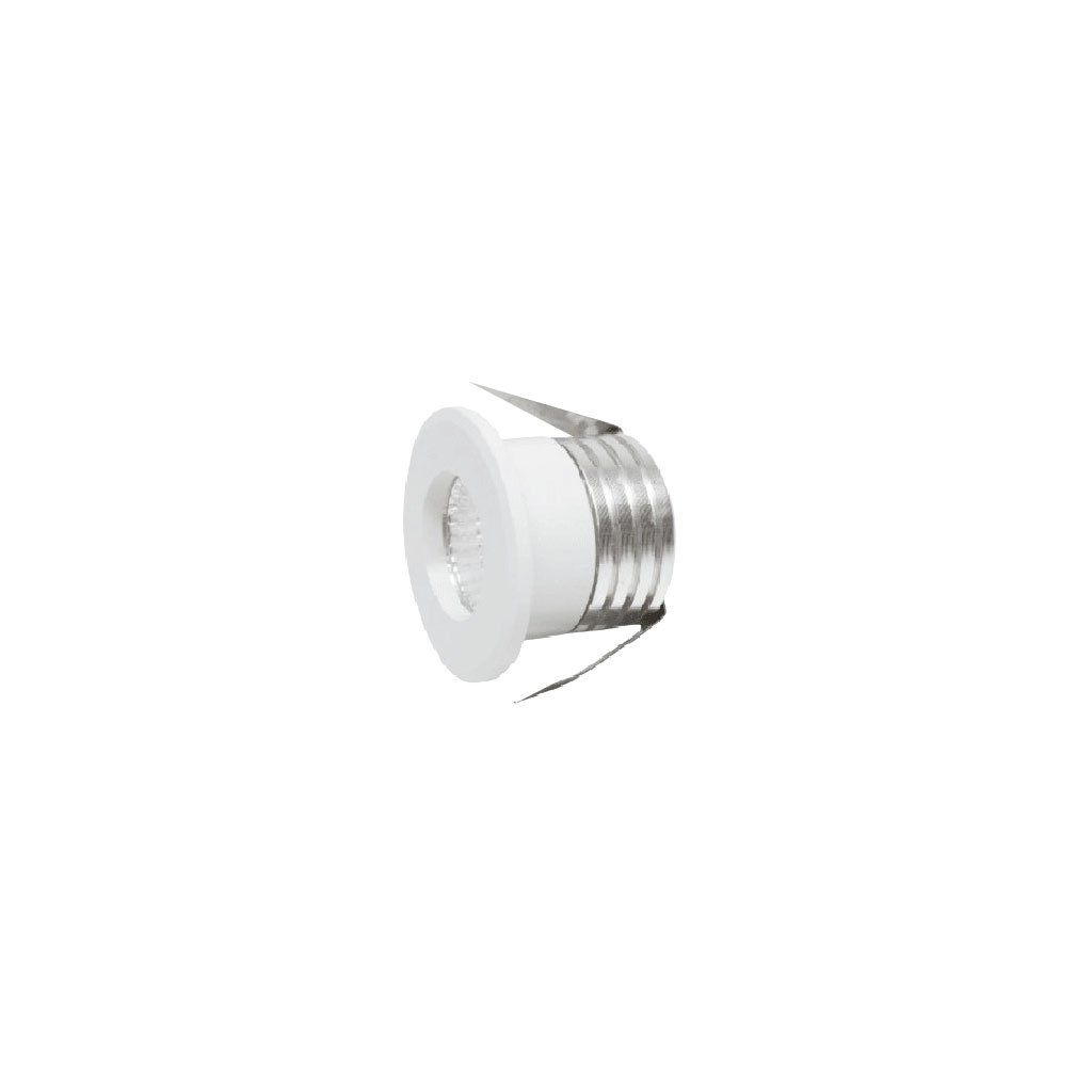 EMBUTIDO BLANCO 1W LUZ FRÍA FIJA