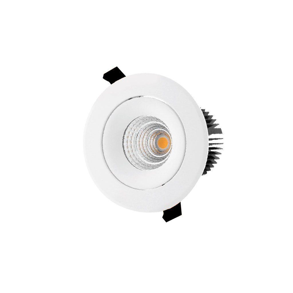 EMBUTIDO COB RETRAÍDO REDONDO PARA CIELO 10W LUZ CÁLIDA