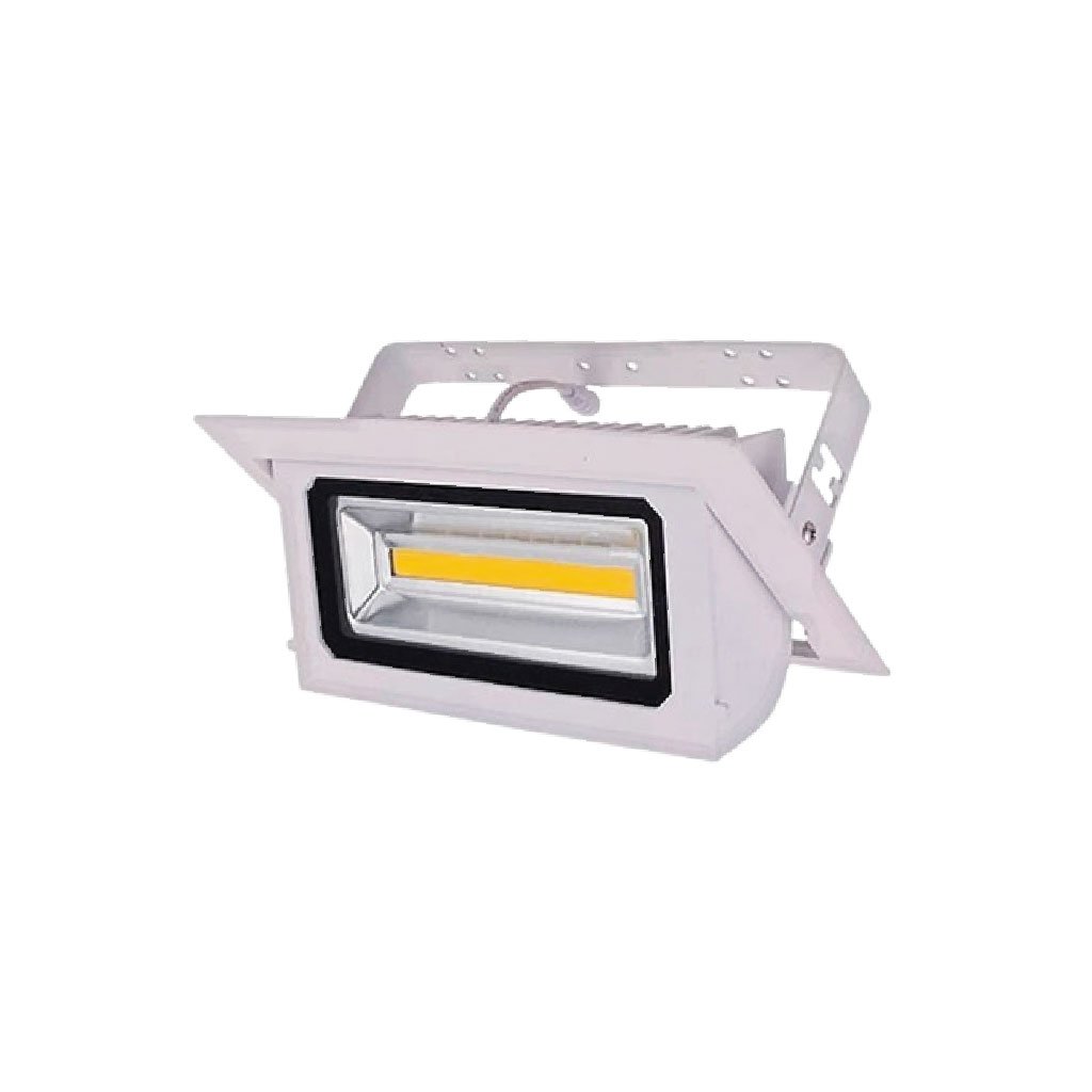 EMBUTIDO COB RETRAÍDO RECTANGULAR PARA CIELO 30W LUZ CÁLIDA