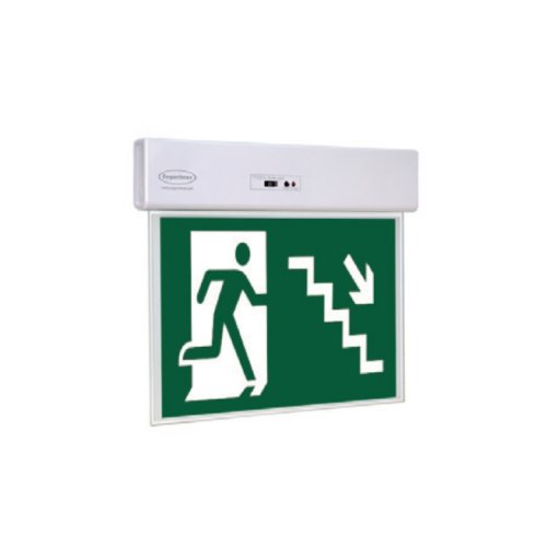 LETRERO DE SALIDA ESCALERA DOBLE CARA SEGURIMAX