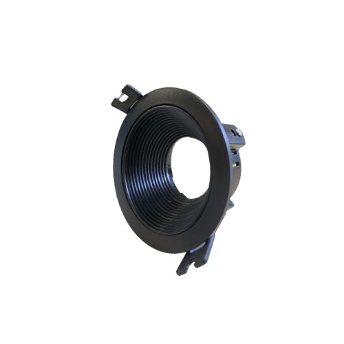 BASE EMBUTIDA REDONDA PROFUNDA PARA GU10 NEGRA