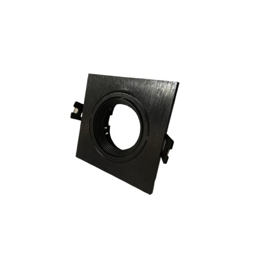 BASE EMBUTIDA CUADRADA PARA GU10 NEGRA