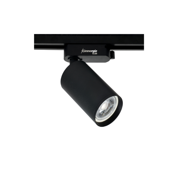 FOCO PORTA GU10 NEGRO PARA RIEL ALTAIR
