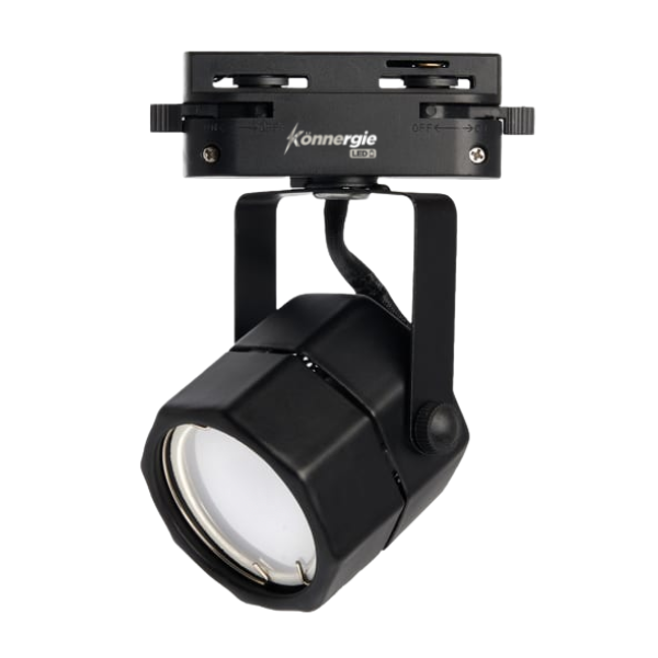 FOCO MONOFÁSICO NEGRO PORTA AMPOLLETA GU10 MODELO NAIRA
