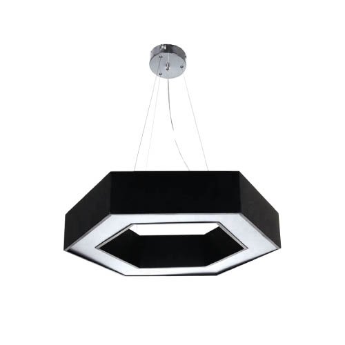 LÁMPARA NEGRA 48W HEXAGONAL LUZ FRÍA