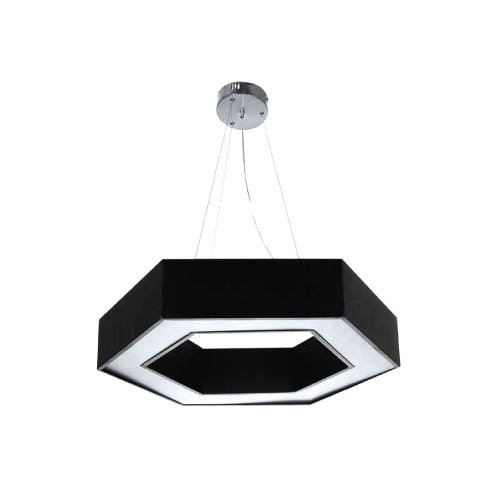 LÁMPARA NEGRA 48W HEXAGONAL LUZ CÁLIDA