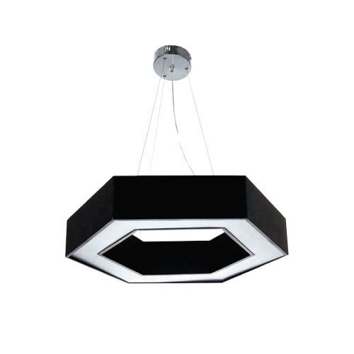 LÁMPARA NEGRA 48W HEXAGONAL LUZ NEUTRA