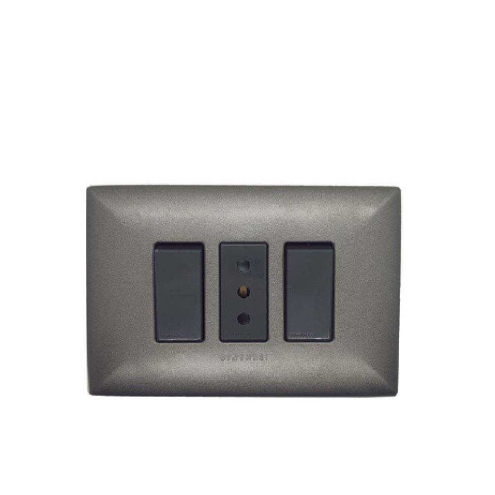 S17 enchufe 10a + interruptor 9/15 p/grafito-m/noir
