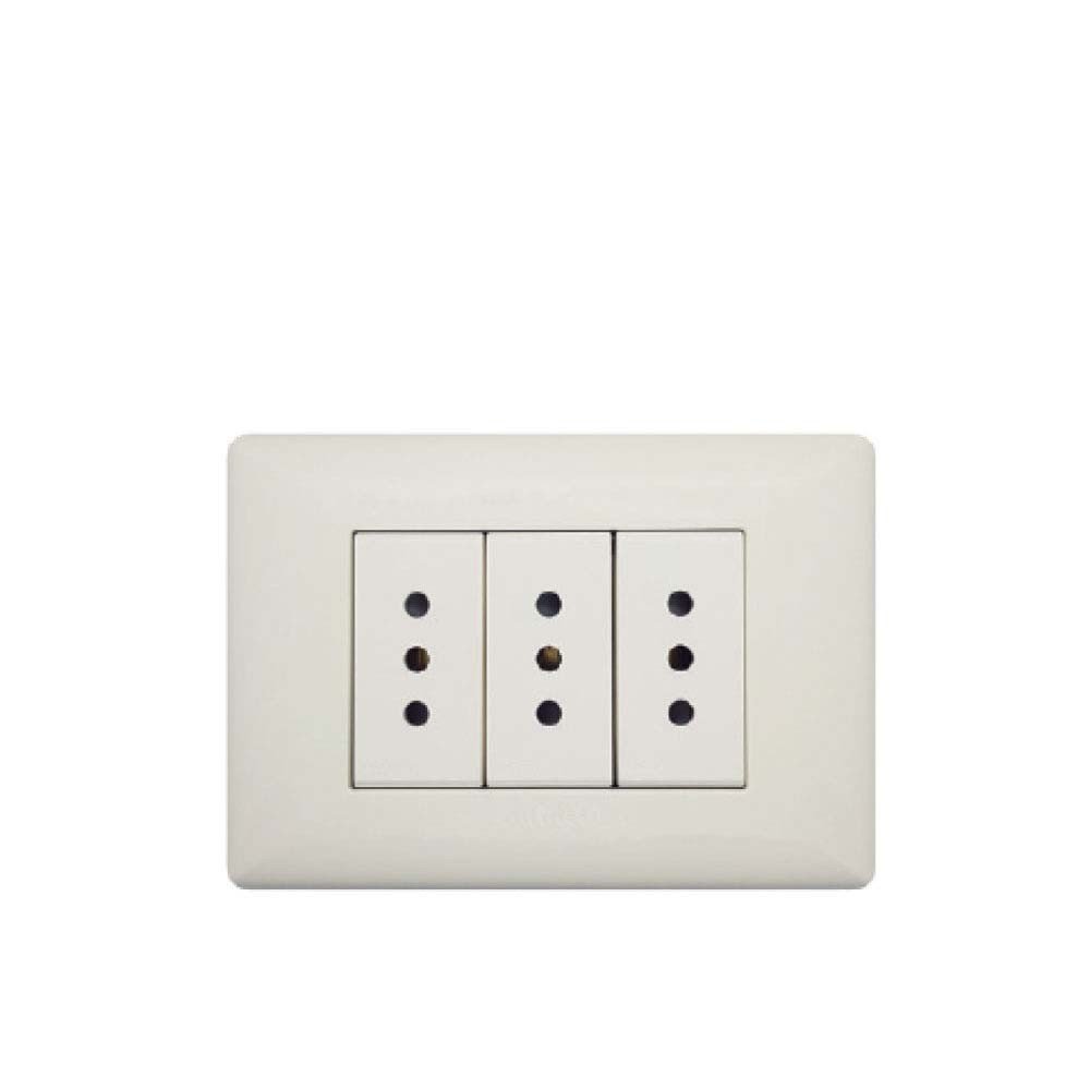S22 enchufe triple 10a p/blanca-m / blanco